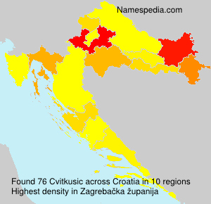 Surname Cvitkusic in Croatia Surname Cvitkusic in Croatia