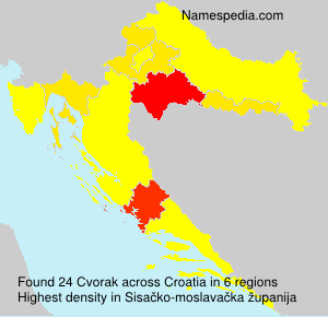 Surname Cvorak in Croatia Surname Cvorak in Croatia