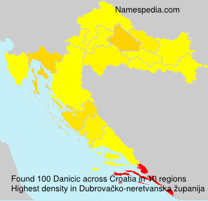 Surname Danicic in Croatia Surname Danicic in Croatia