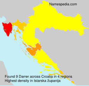 Surname Darrer in Croatia