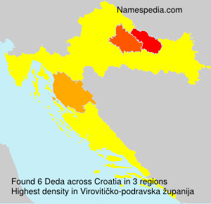 Surname Deda in Croatia Surname Deda in Croatia