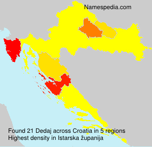 Surname Dedaj in Croatia Surname Dedaj in Croatia