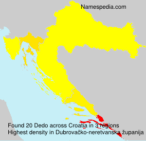 Surname Dedo in Croatia
