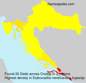 Surname Dedo in Croatia Surname Dedo in Croatia
