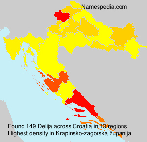 Surname Delija in Croatia Surname Delija in Croatia