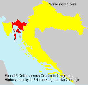 Surname Delise in Croatia Surname Delise in Croatia