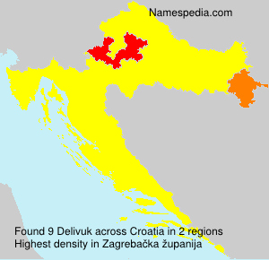 Surname Delivuk in Croatia Surname Delivuk in Croatia