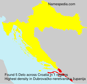 Surname Delo in Croatia Surname Delo in Croatia