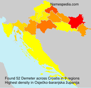 Surname Demeter in Croatia Surname Demeter in Croatia