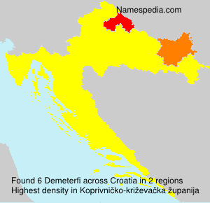 Surname Demeterfi in Croatia Surname Demeterfi in Croatia