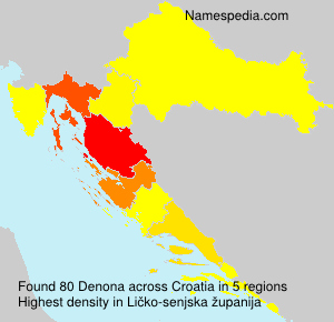 Surname Denona in Croatia