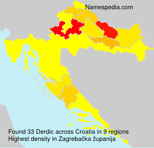 Surname Derdic in Croatia Surname Derdic in Croatia