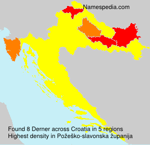 Surname Derner in Croatia Surname Derner in Croatia