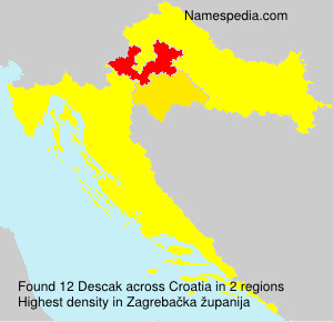 Surname Descak in Croatia Surname Descak in Croatia