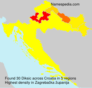Surname Diksic in Croatia Surname Diksic in Croatia