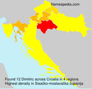 Surname Dimitric in Croatia Surname Dimitric in Croatia