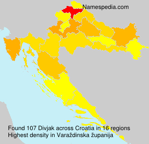 Surname Divjak in Croatia Surname Divjak in Croatia