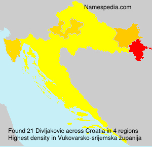 Surname Divljakovic in Croatia Surname Divljakovic in Croatia