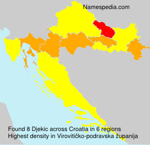 Surname Djekic in Croatia Surname Djekic in Croatia