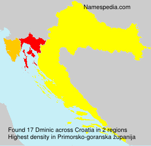 Surname Dminic in Croatia