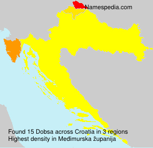 Surname Dobsa in Croatia Surname Dobsa in Croatia