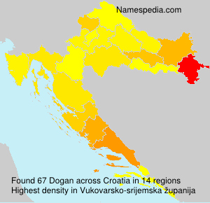 Surname Dogan in Croatia Surname Dogan in Croatia