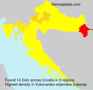 Surname Doic in Croatia Surname Doic in Croatia