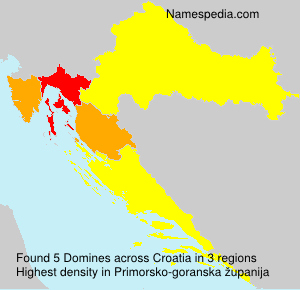 Surname Domines in Croatia Surname Domines in Croatia