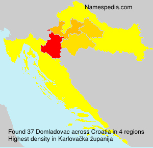 Surname Domladovac in Croatia Surname Domladovac in Croatia