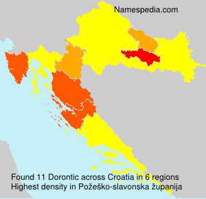 Surname Dorontic in Croatia Surname Dorontic in Croatia