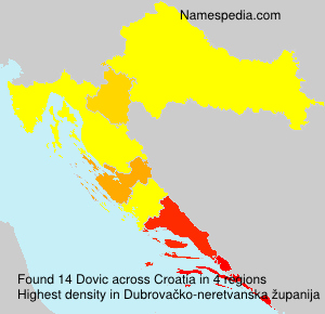 Surname Dovic in Croatia Surname Dovic in Croatia