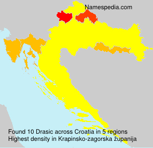 Surname Drasic in Croatia Surname Drasic in Croatia
