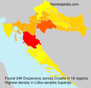 Surname Drazenovic in Croatia Surname Drazenovic in Croatia