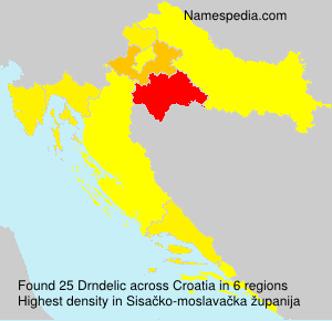 Surname Drndelic in Croatia Surname Drndelic in Croatia