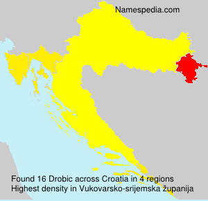 Surname Drobic in Croatia Surname Drobic in Croatia