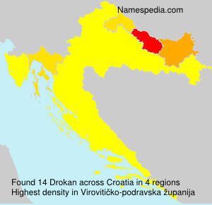 Surname Drokan in Croatia Surname Drokan in Croatia