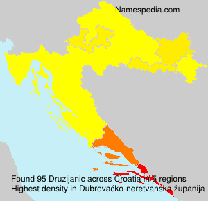 Surname Druzijanic in Croatia Surname Druzijanic in Croatia