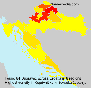 Surname Dubravec in Croatia Surname Dubravec in Croatia