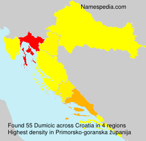Surname Dumicic in Croatia Surname Dumicic in Croatia