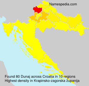 Surname Dunaj in Croatia Surname Dunaj in Croatia