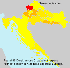 Surname Durek in Croatia Surname Durek in Croatia