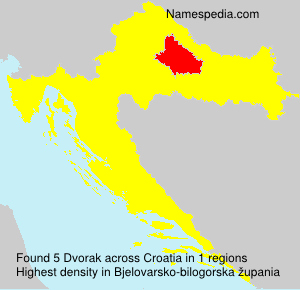 Surname Dvorak in Croatia Surname Dvorak in Croatia