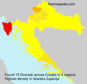 Surname Dvorsak in Croatia Surname Dvorsak in Croatia