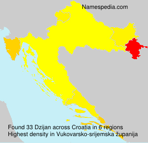 Surname Dzijan in Croatia Surname Dzijan in Croatia