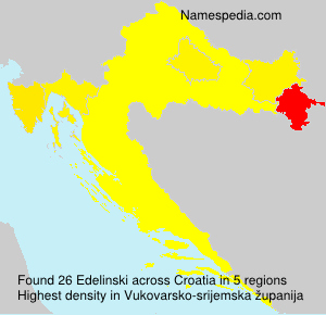 Surname Edelinski in Croatia