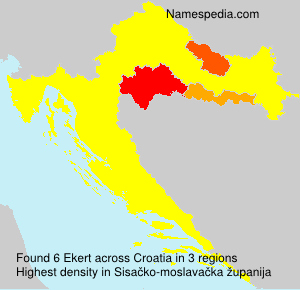 Surname Ekert in Croatia Surname Ekert in Croatia
