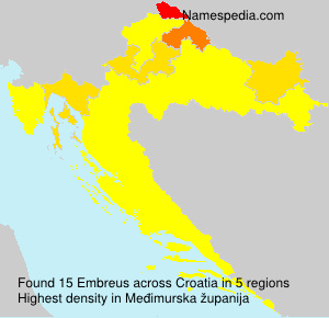 Surname Embreus in Croatia Surname Embreus in Croatia
