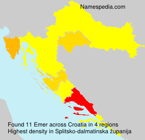 Surname Emer in Croatia Surname Emer in Croatia