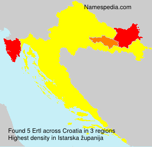 Surname Ertl in Croatia Surname Ertl in Croatia