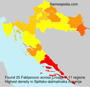 Surname Fabijanovic in Croatia Surname Fabijanovic in Croatia